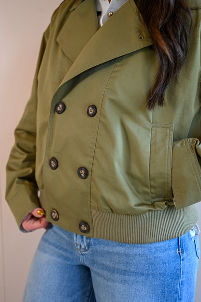 Weldon Grove Short Trench Bomber Jacket