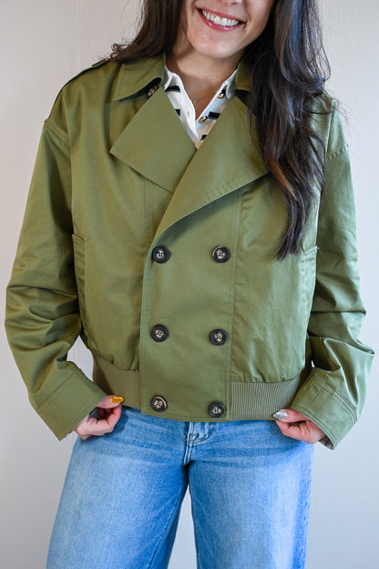 Weldon Grove Short Trench Bomber Jacket