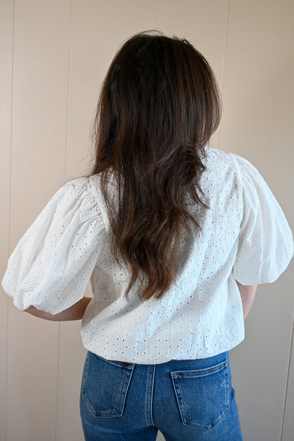 Todd Lane Eyelet Top