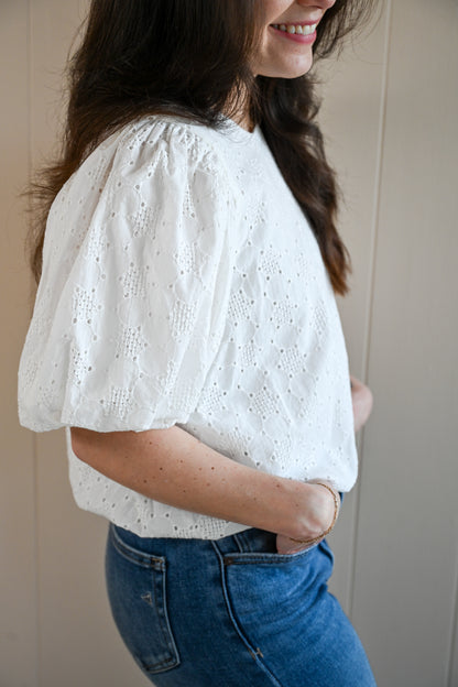 Todd Lane Eyelet Top