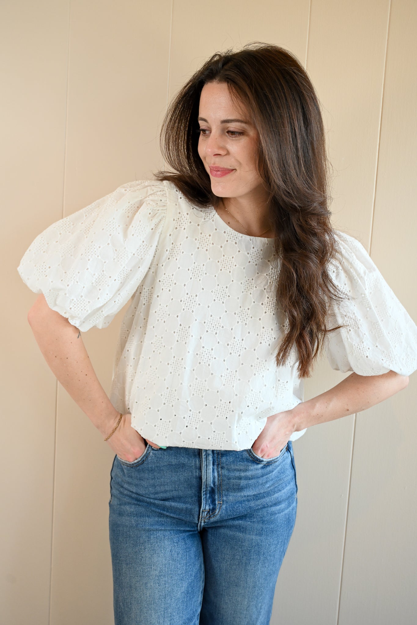 Todd Lane Eyelet Top