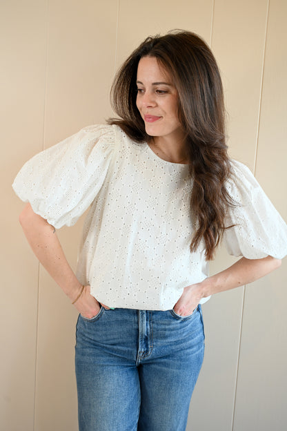 Todd Lane Eyelet Top