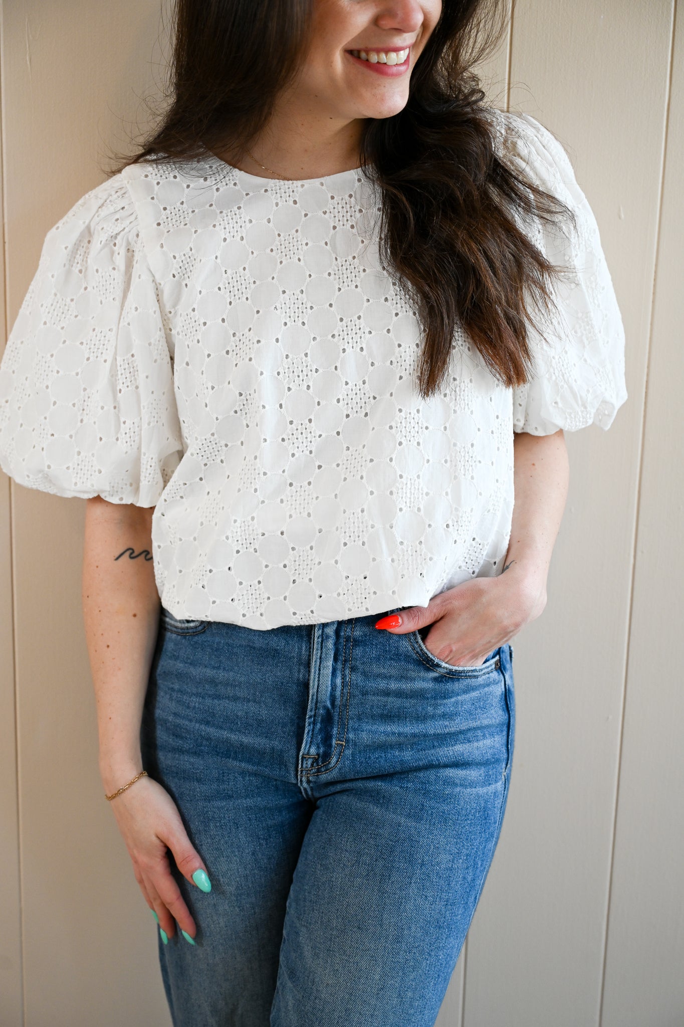 Todd Lane Eyelet Top