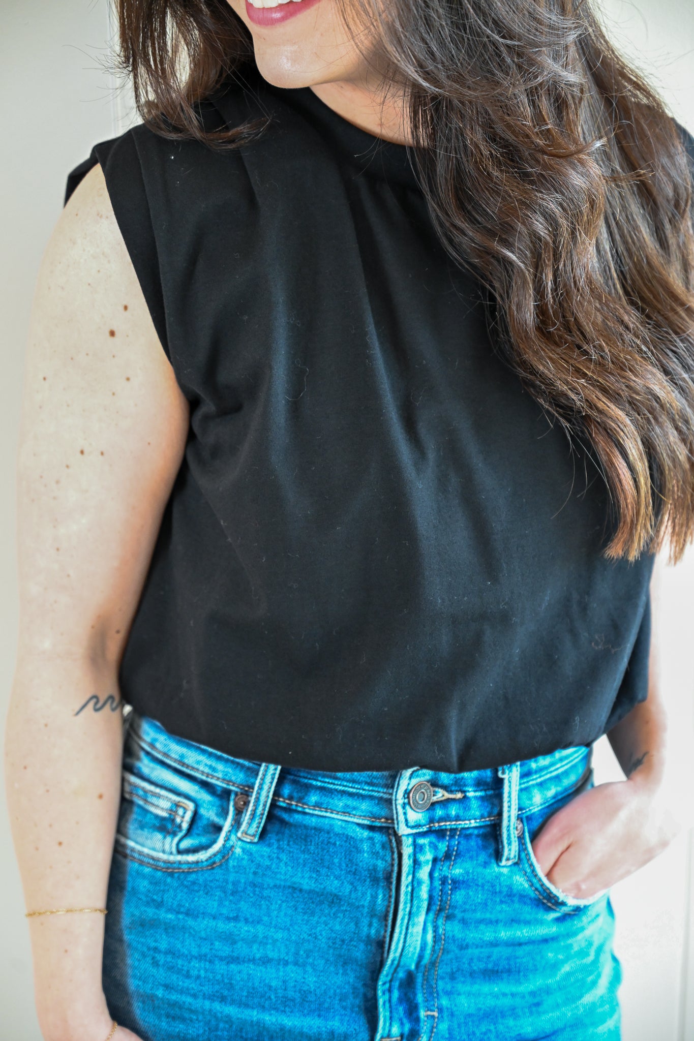 Eardley Bubble Top - Black