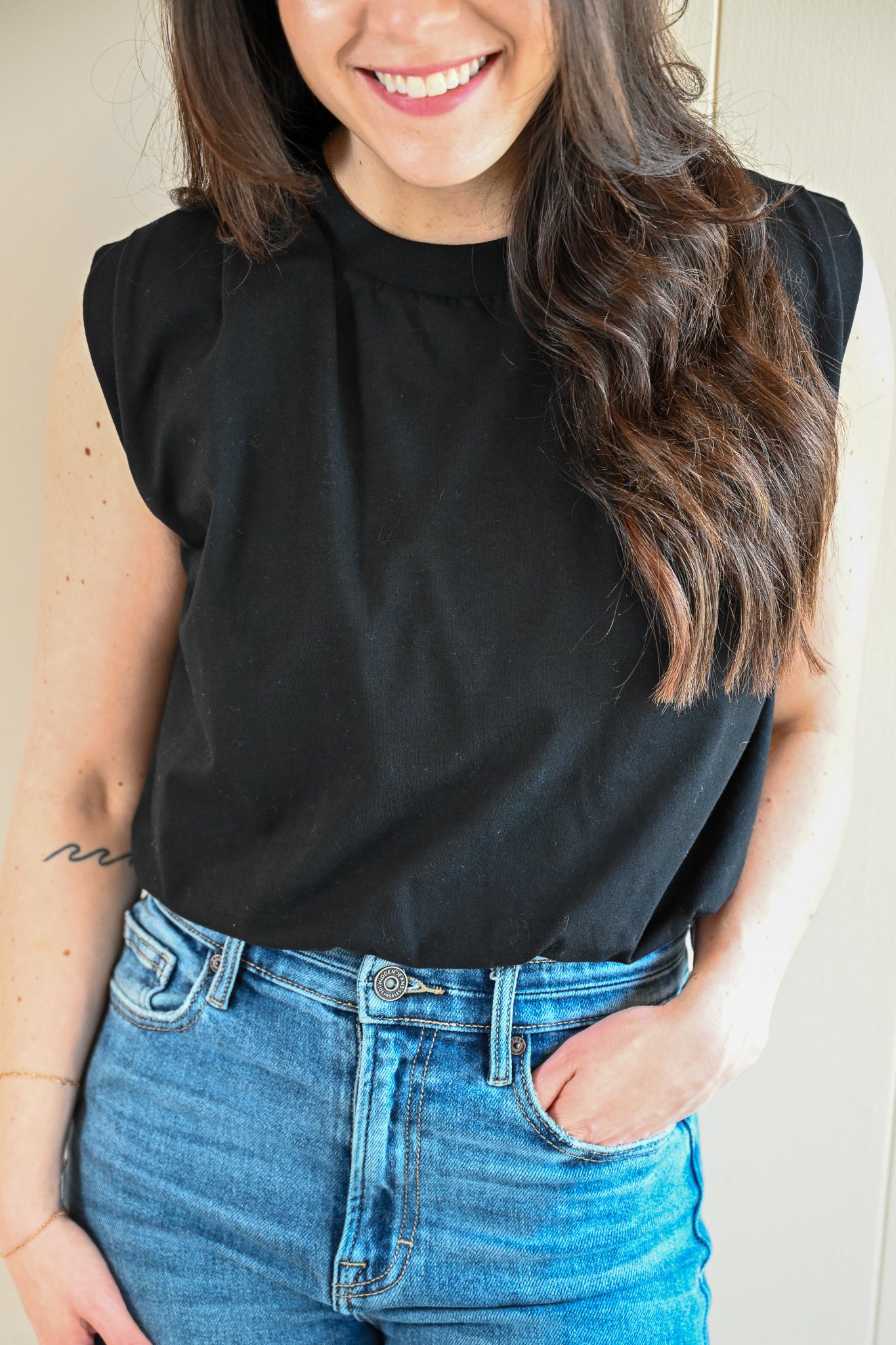 Eardley Bubble Top - Black