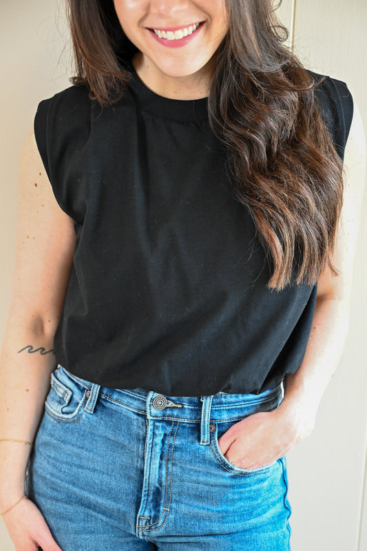Eardley Bubble Top - Black