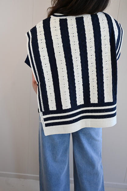 Moss Street Stripe Side Tie Top