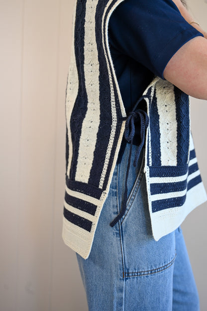 Moss Street Stripe Side Tie Top
