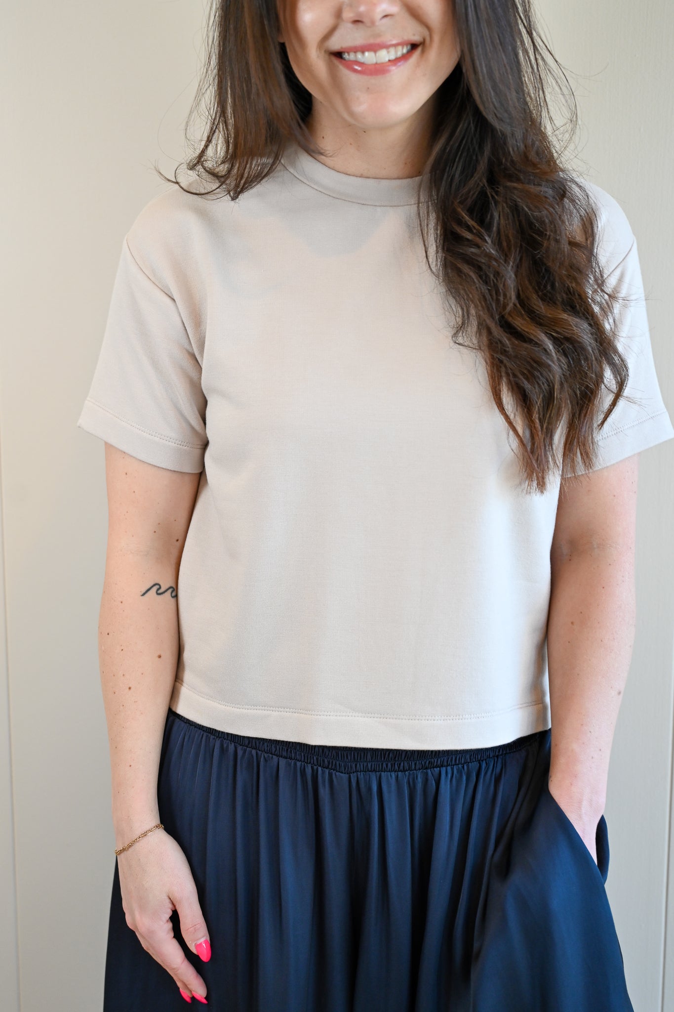Heather Lane Lux Tee - Sand