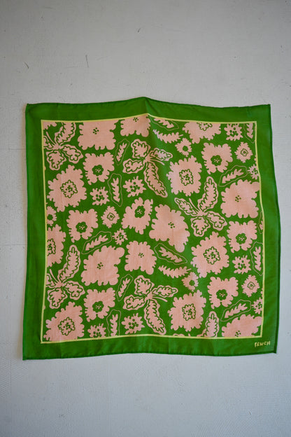 Print Cotton Scarf - Olive