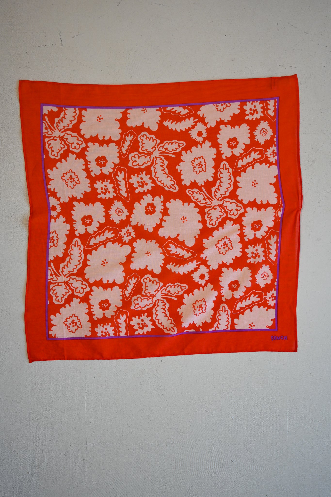 Print Cotton Scarf - Poppy