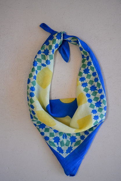 Print Cotton Scarf - Butter