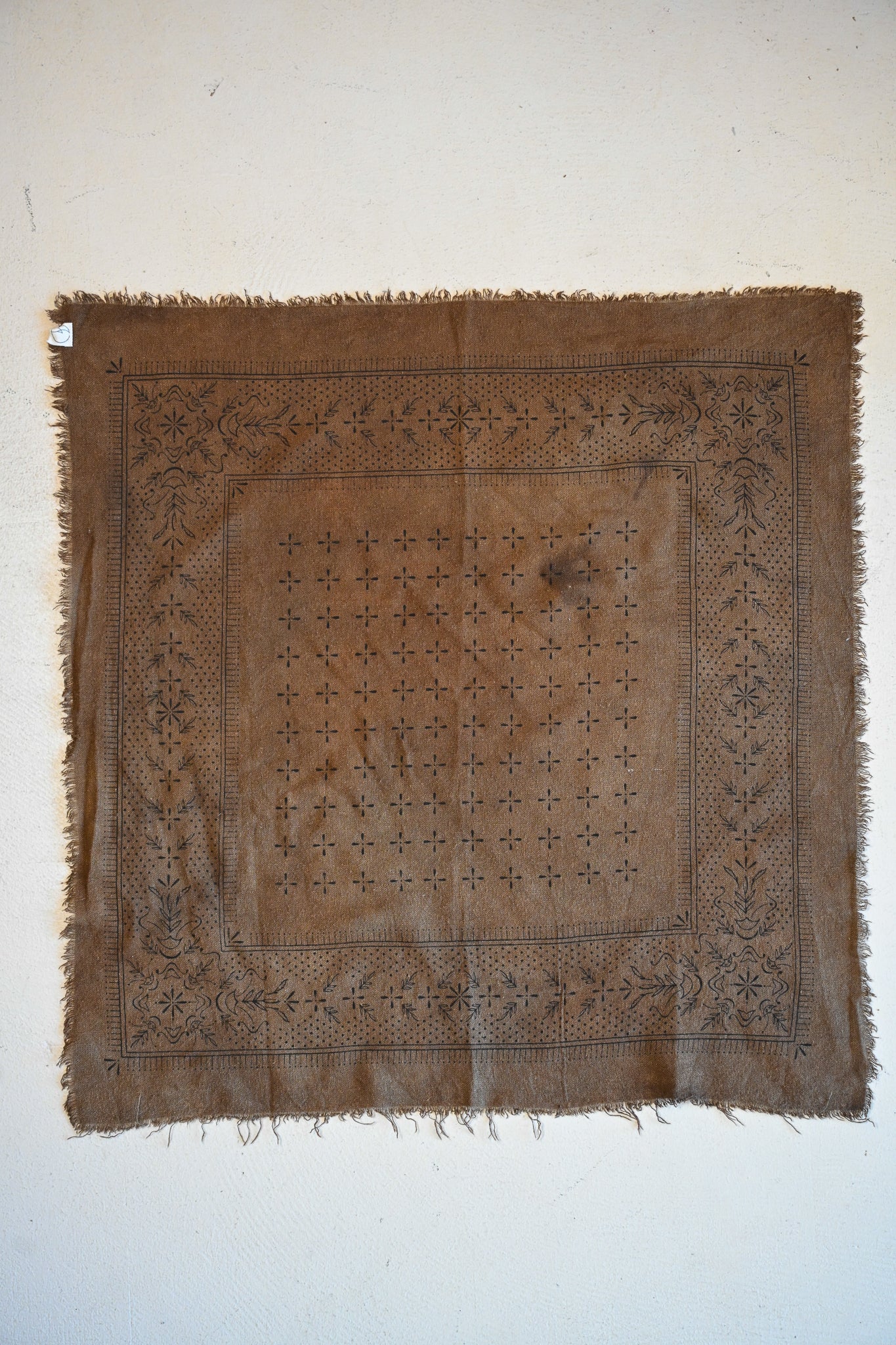 Raw Silk Bandana Scarf - Chocolate