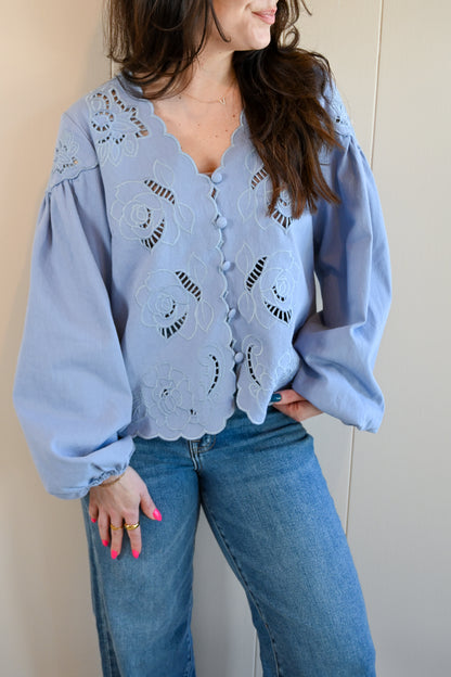 Alder Street Cutout Blouse