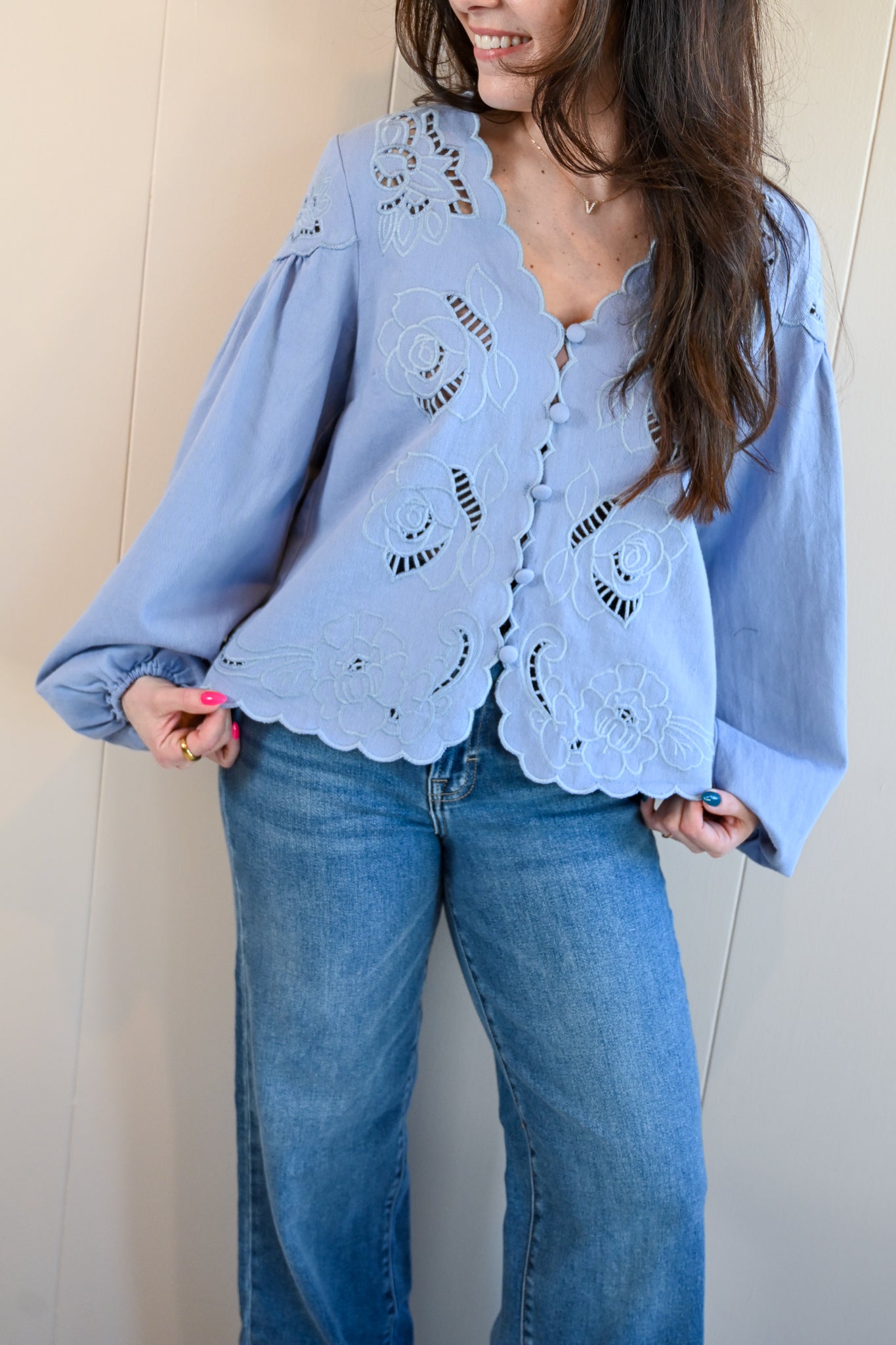 Alder Street Cutout Blouse