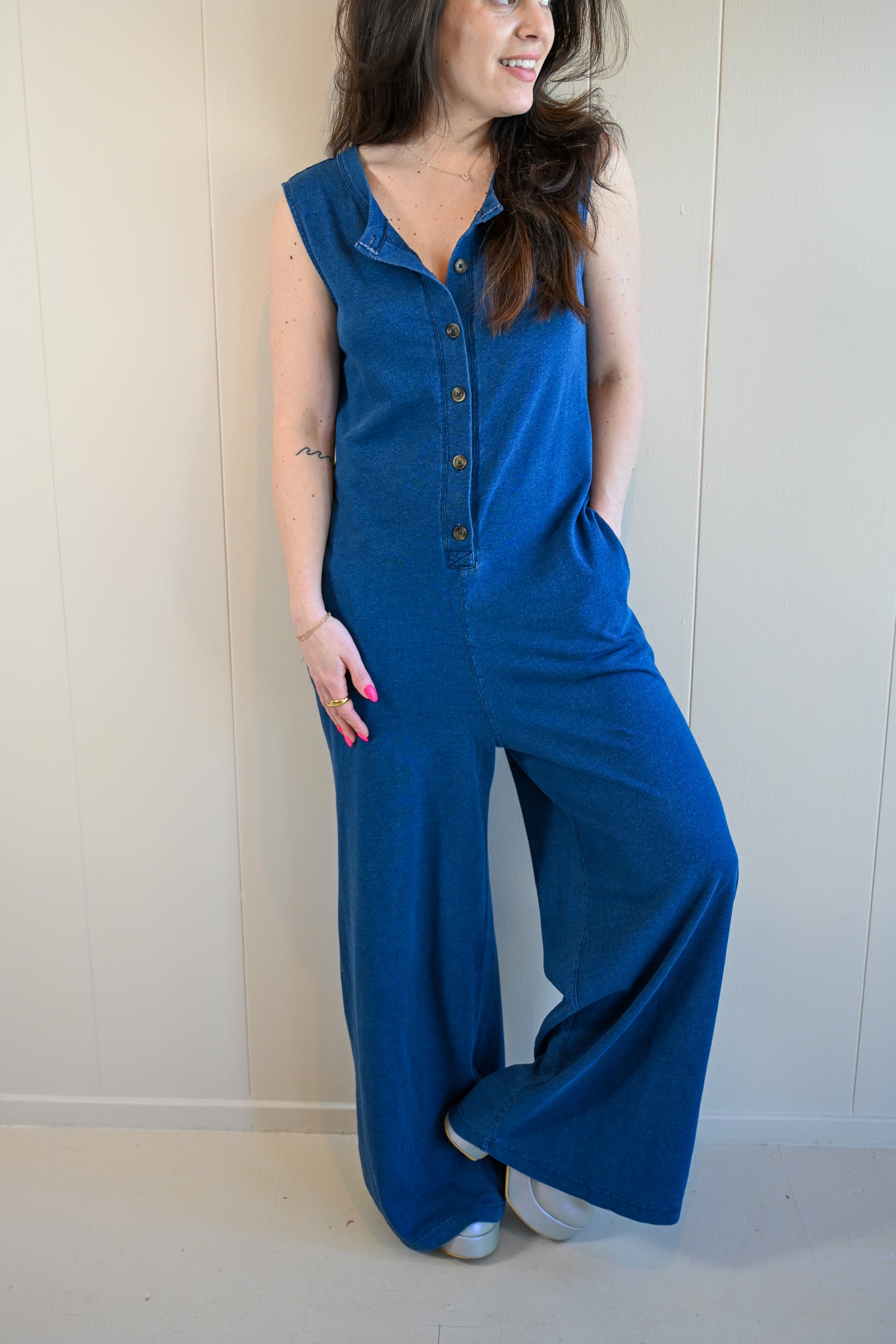 Esplanade Avenue Denim Jumpsuit