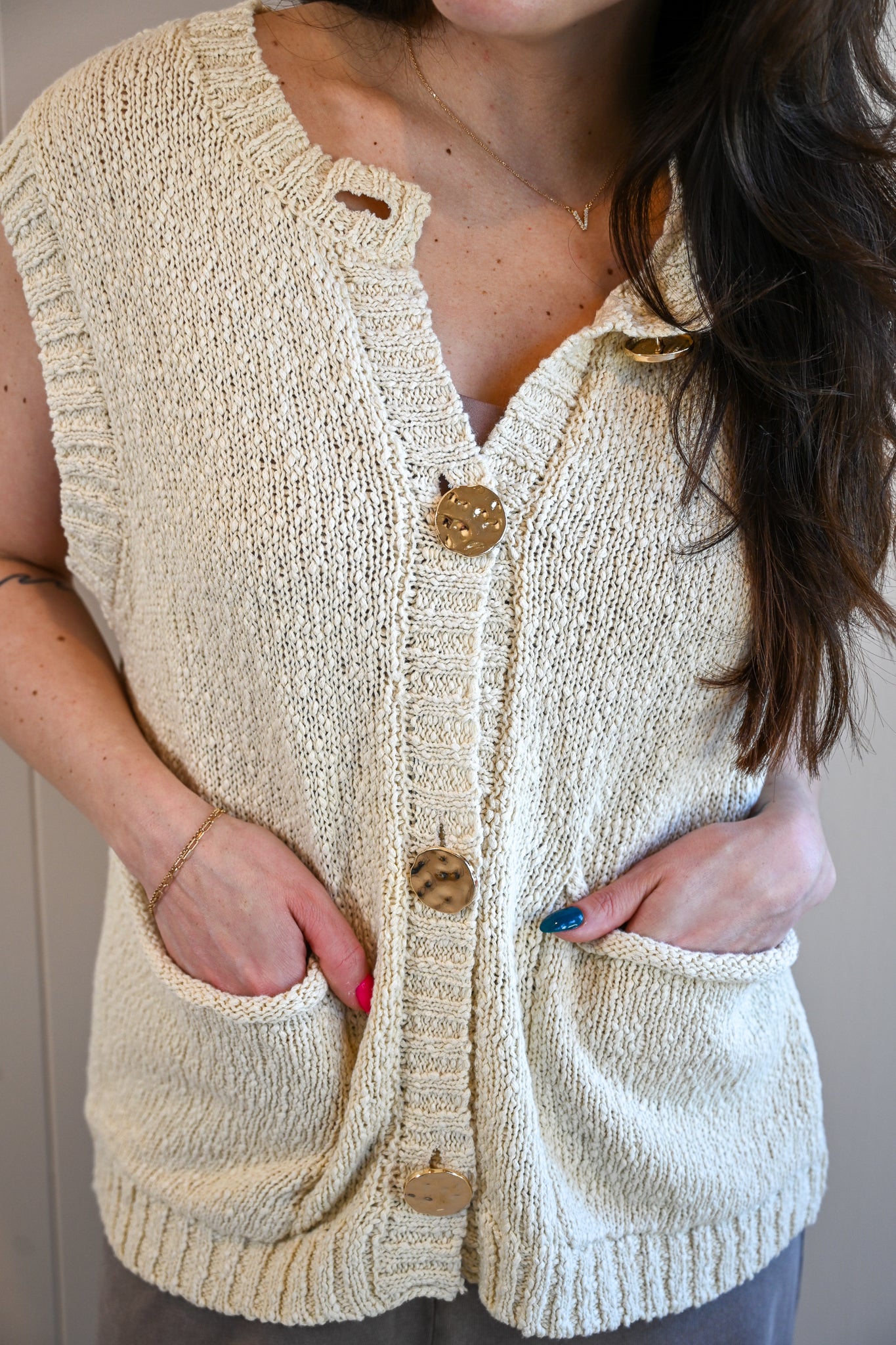 Arena Avenue Button Up Sweater Vest