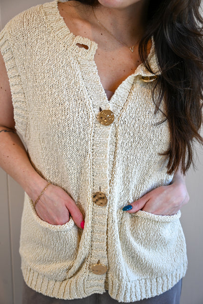 Arena Avenue Button Up Sweater Vest