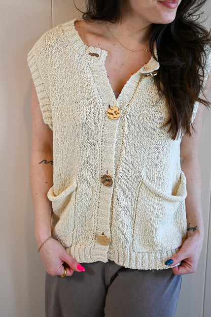 Arena Avenue Button Up Sweater Vest