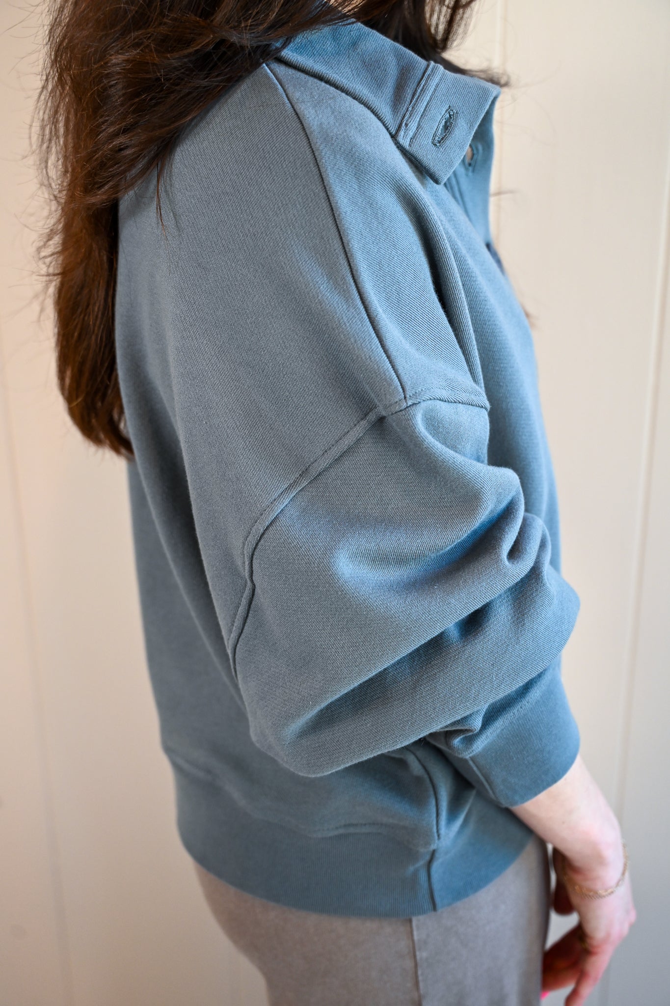 Melrose Street Terry Pullover - Dark Fog