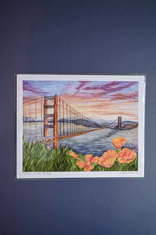 Golden Gate Bridge Print by Julia Esdaile