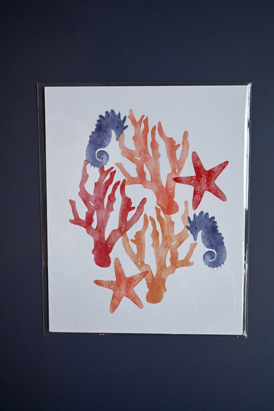 Coral & Seahorse by Jilly M. Pfifferling