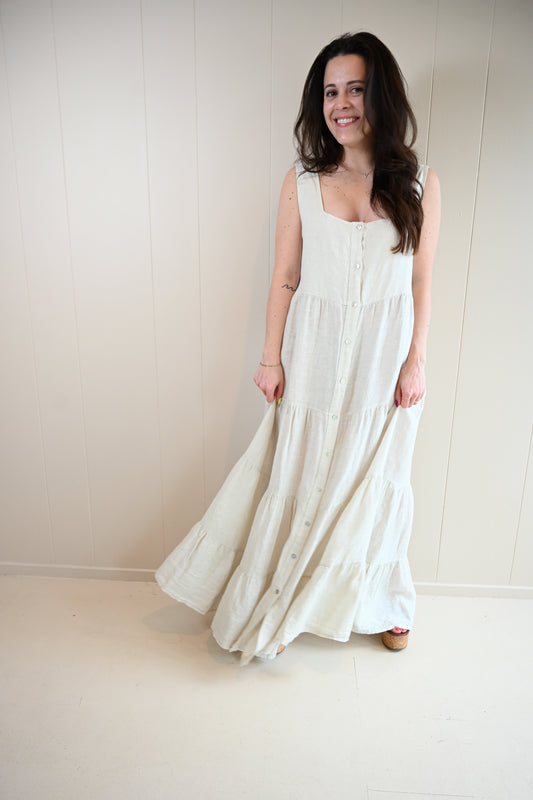 Spruce Avenue Button Up Linen Dress
