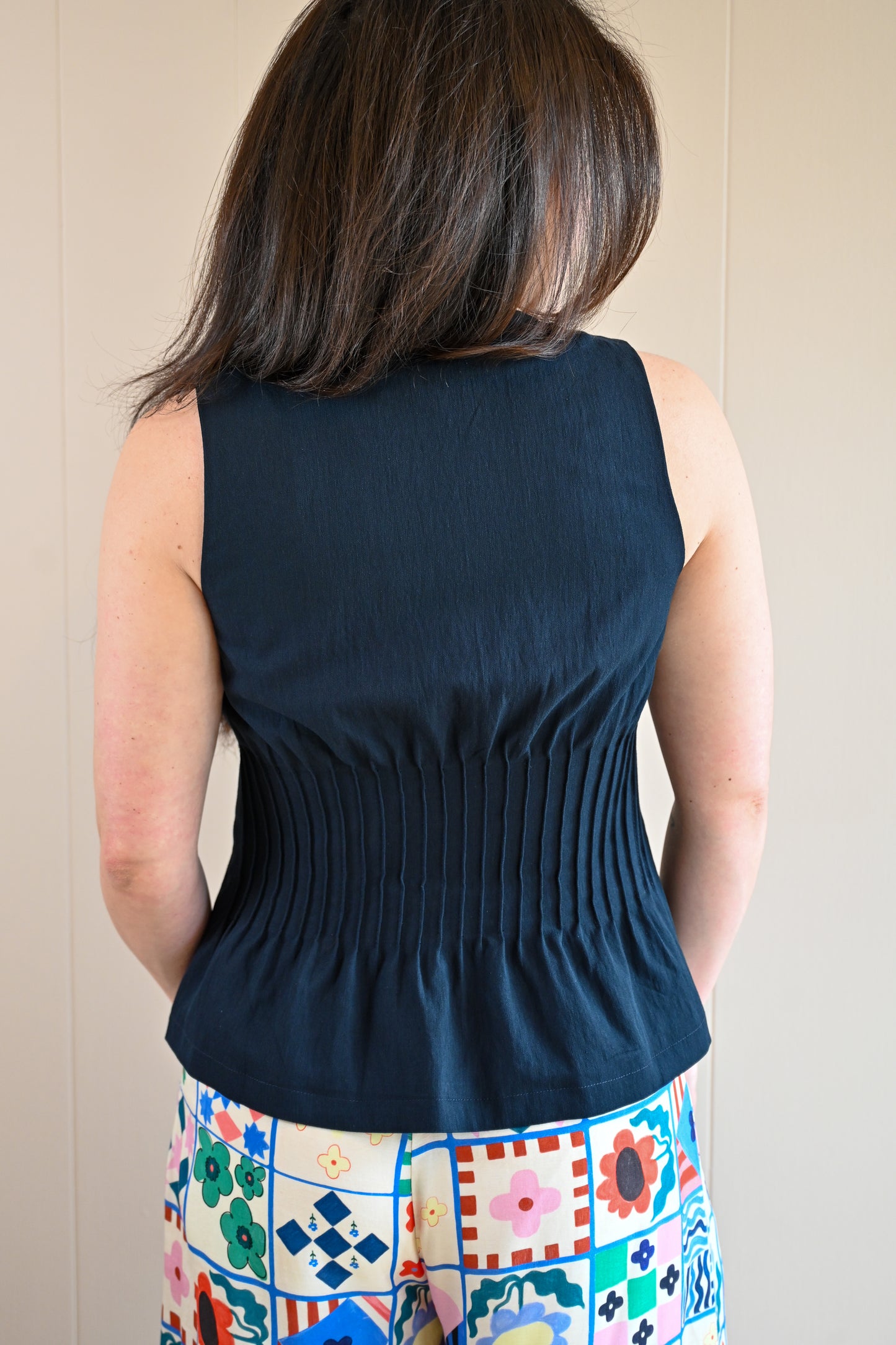 Rosemont Avenue Pintuck Sleeveless Top