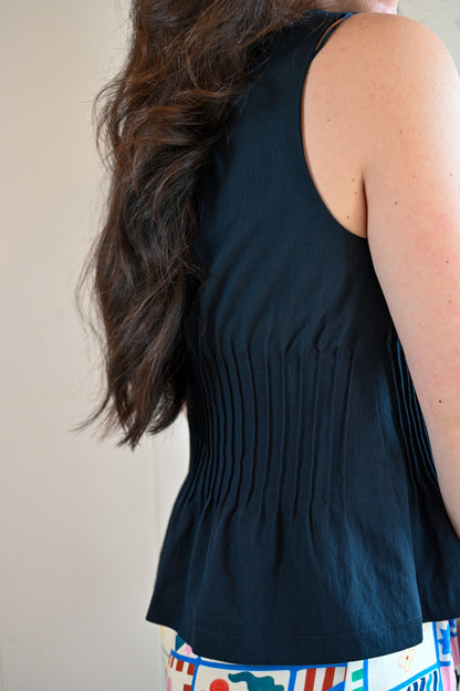 Rosemont Avenue Pintuck Sleeveless Top