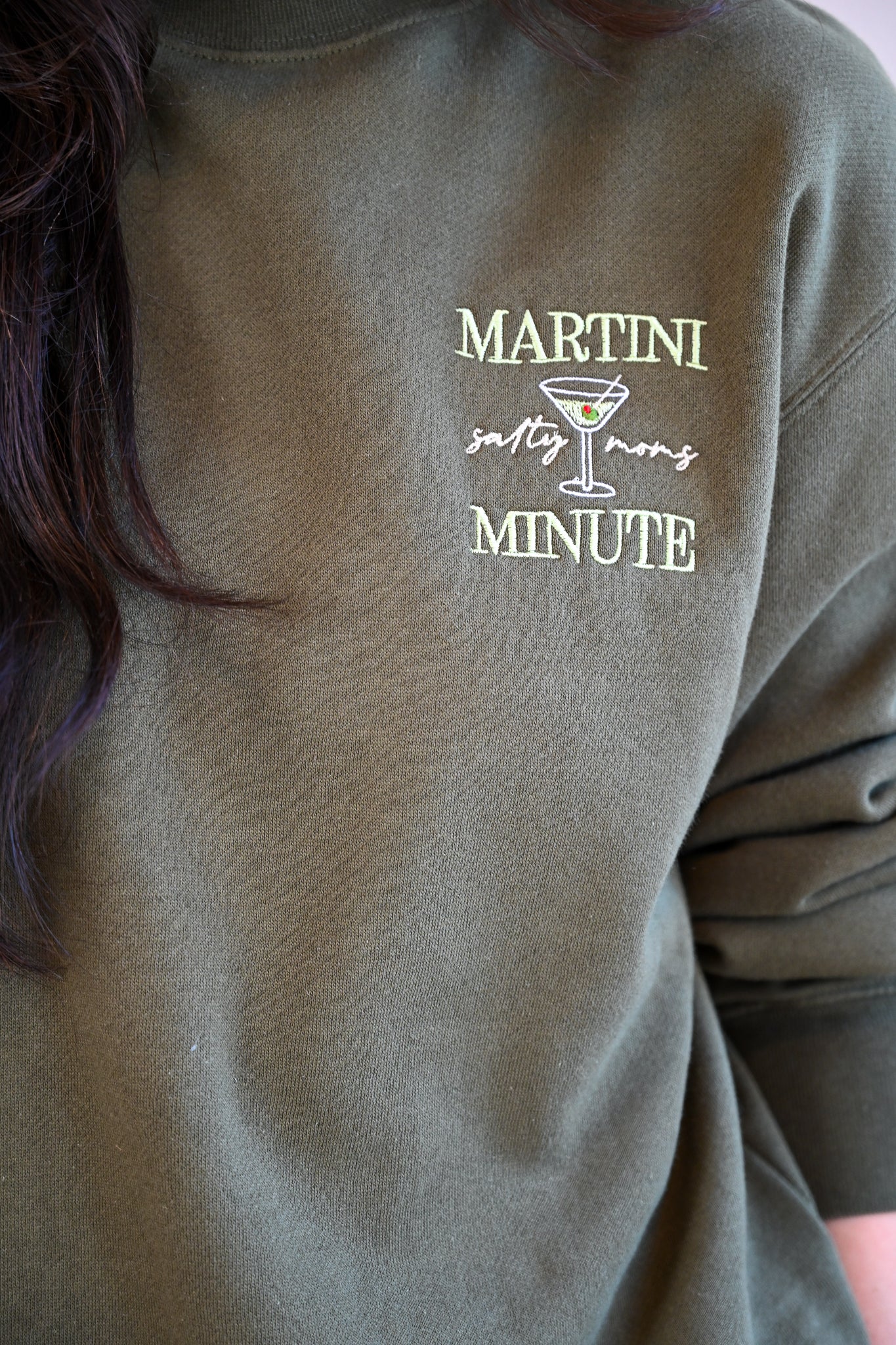 Martini Minute Crewneck By Salty Moms Club