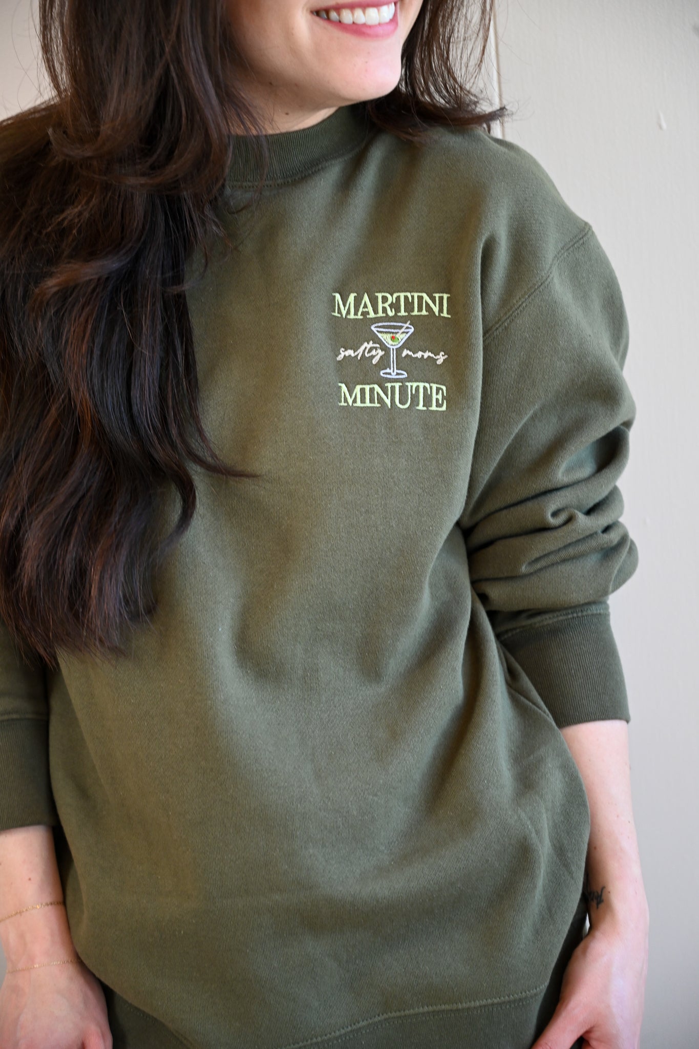 Martini Minute Crewneck By Salty Moms Club