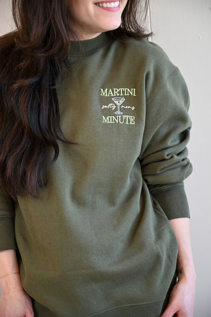 Martini Minute Crewneck By Salty Moms Club
