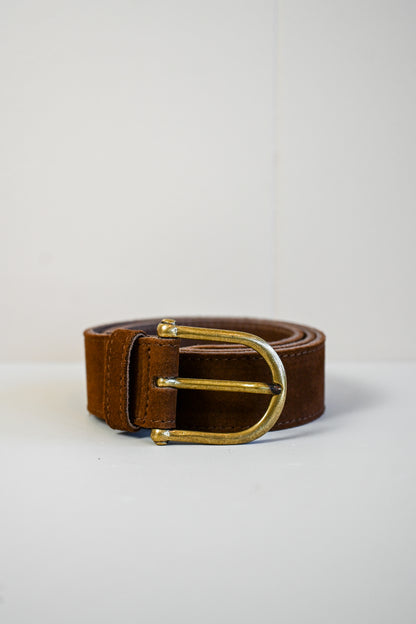 Chocolate Italian Suede Belt