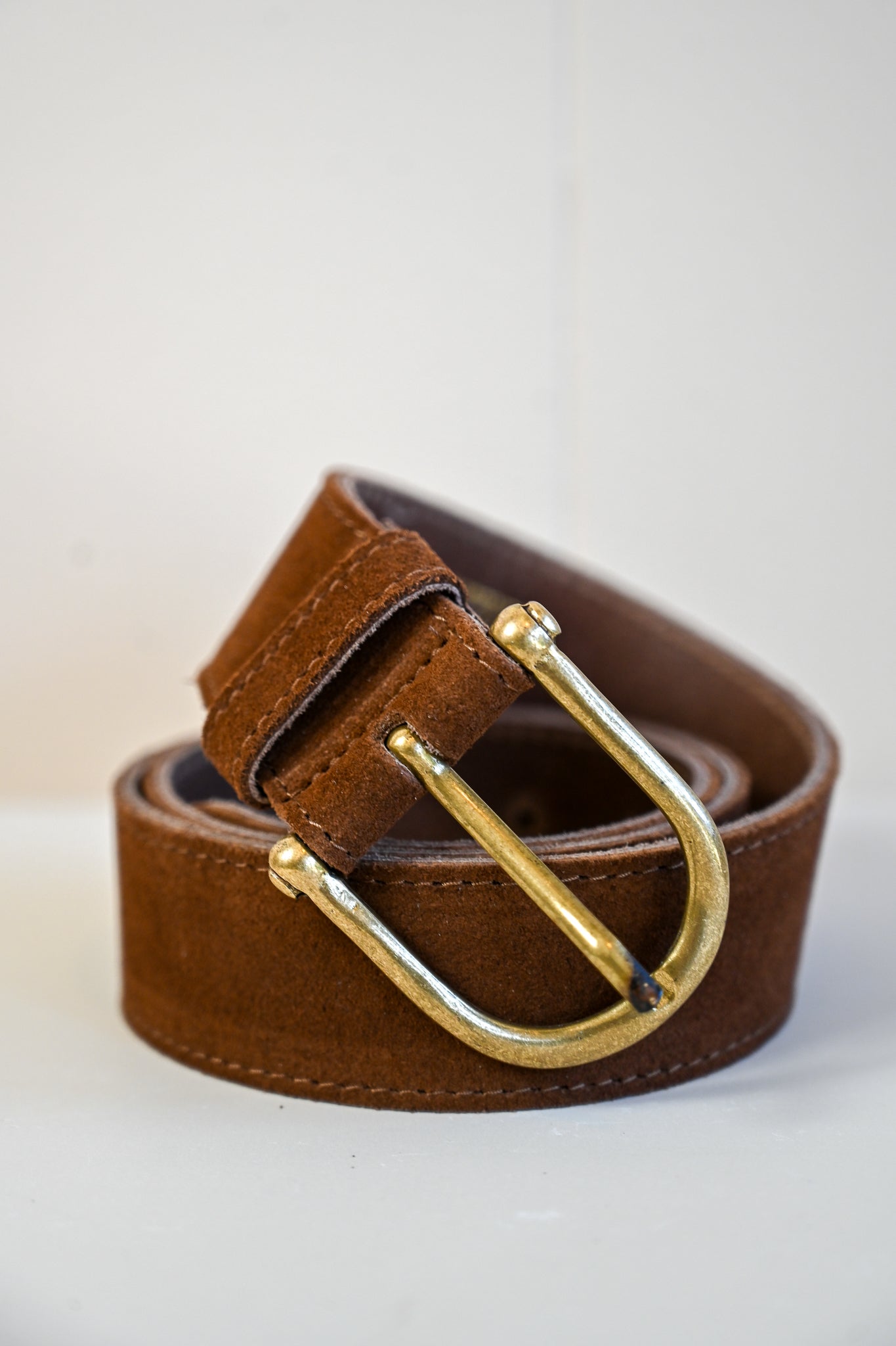 Chocolate Italian Suede Belt