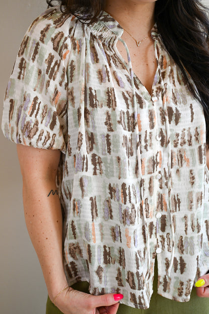 Jewell Avenue Button Up Blouse