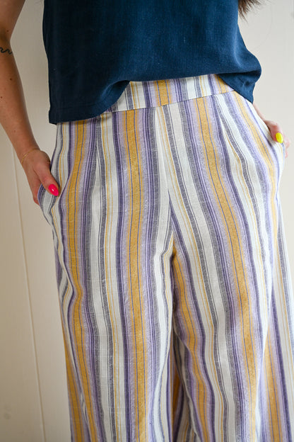 Otter Lane Striped Linen Trouser
