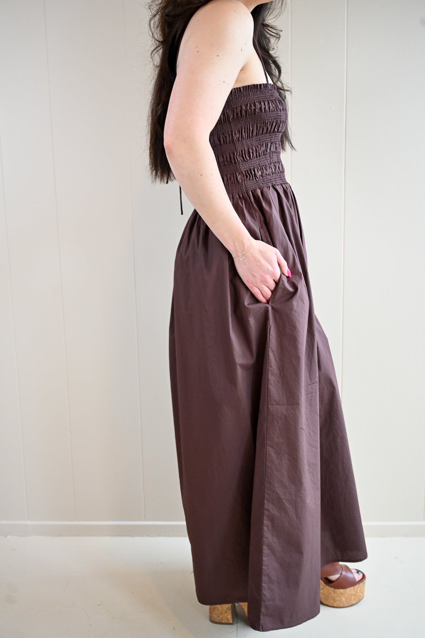 Siren Street Poplin Maxi Dress
