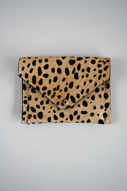 Charlie's Goods - Card Holder - Light Leopard Hair Hide