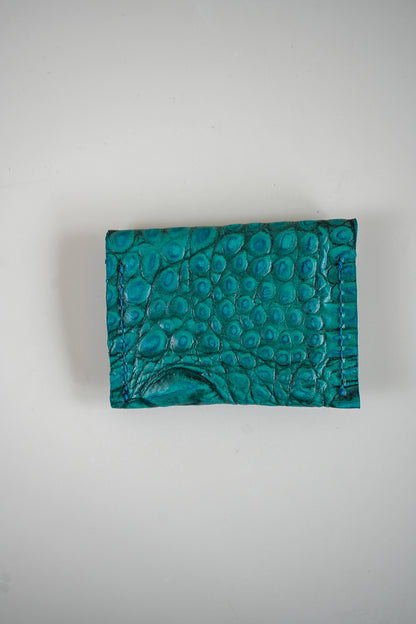 Charlie's Goods - Card Holder - Turquoise Croc