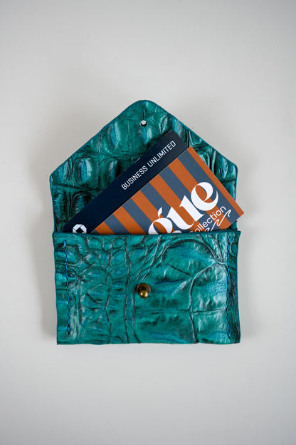 Charlie's Goods - Card Holder - Turquoise Croc