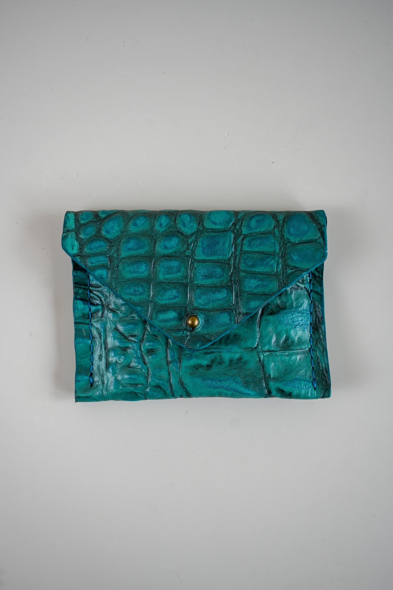 Charlie's Goods - Card Holder - Turquoise Croc