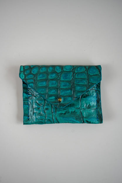 Charlie's Goods - Card Holder - Turquoise Croc