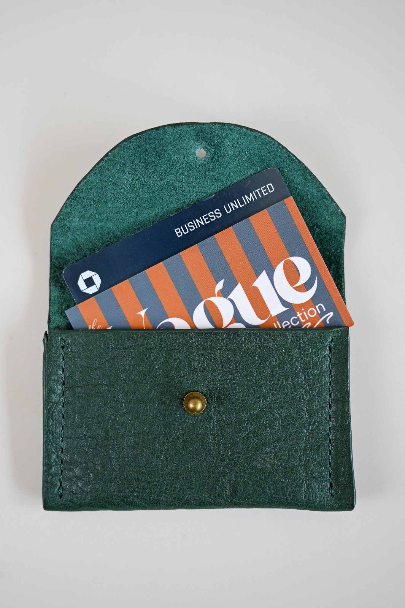 Charlie's Goods - Card Holder - Forest Green Leather