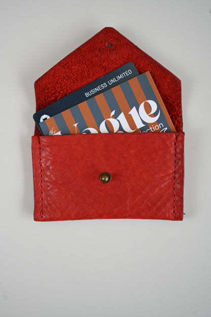 Charlie's Goods - Card Holder - Red Leather