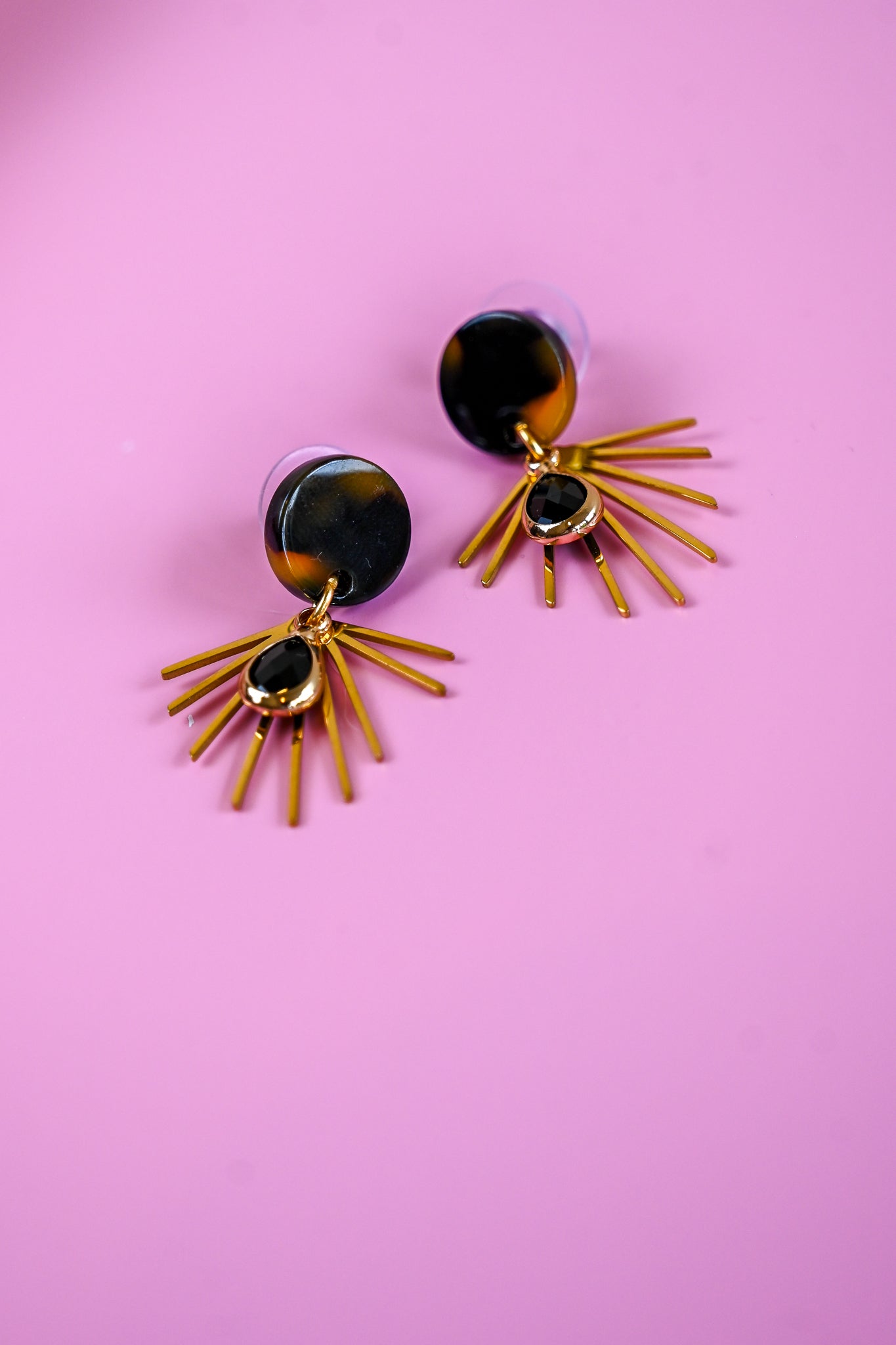 Tortoise Sunburst Earrings