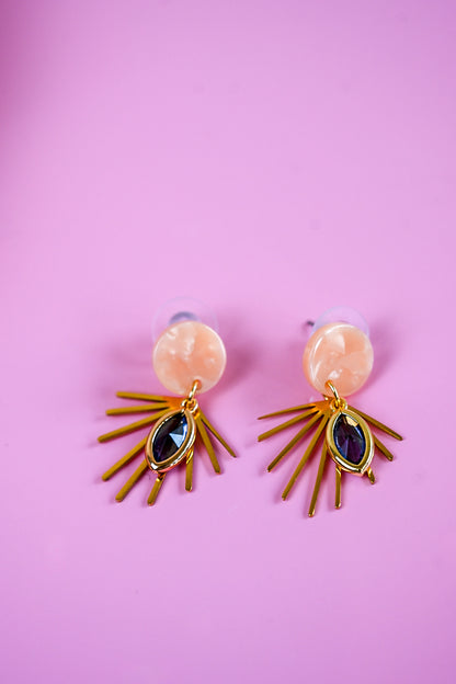 Blush Sunburst Earrings