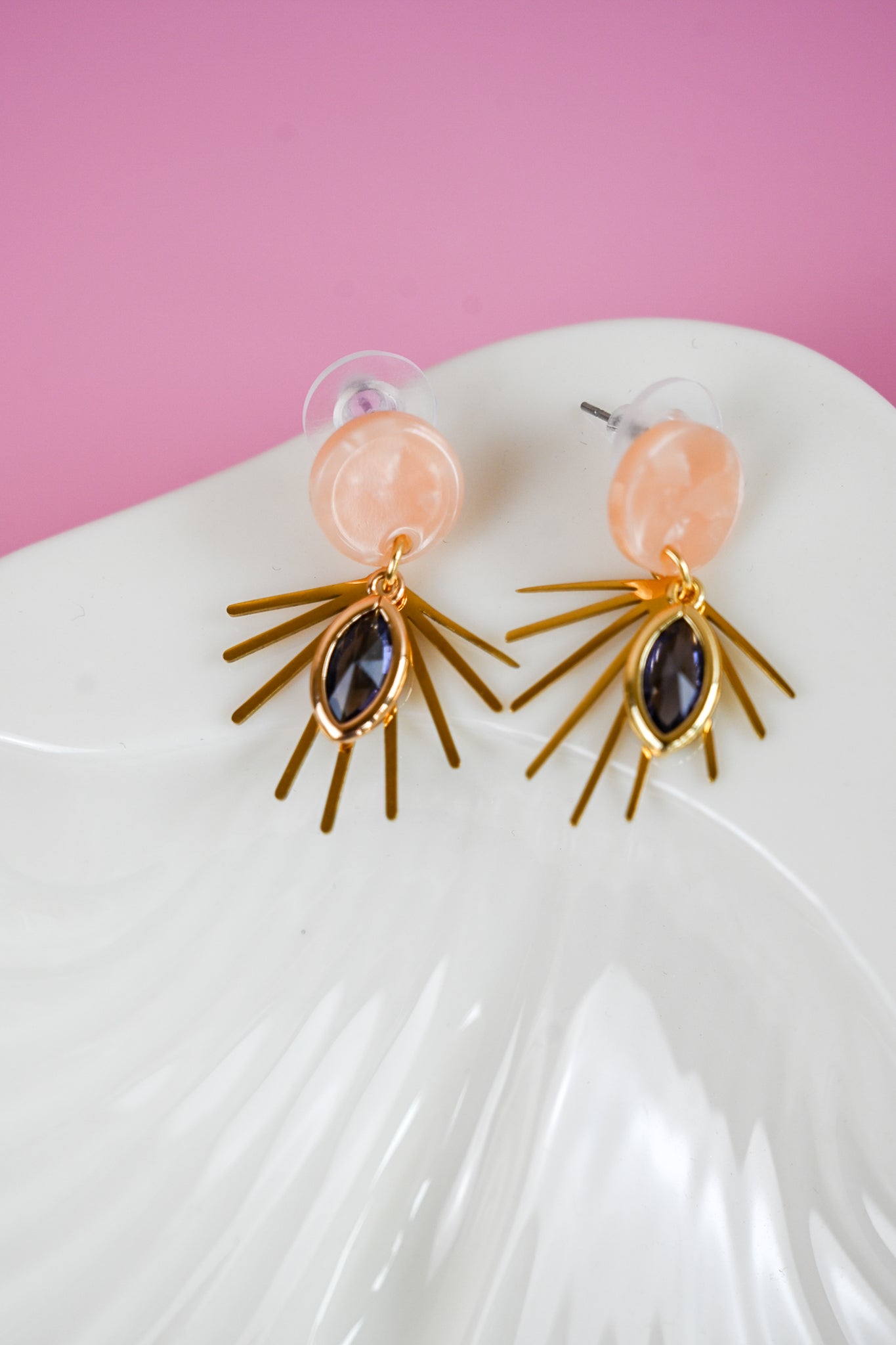 Blush Sunburst Earrings