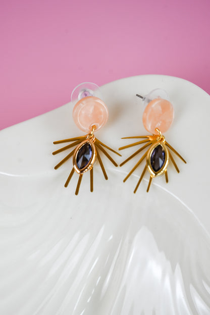 Blush Sunburst Earrings