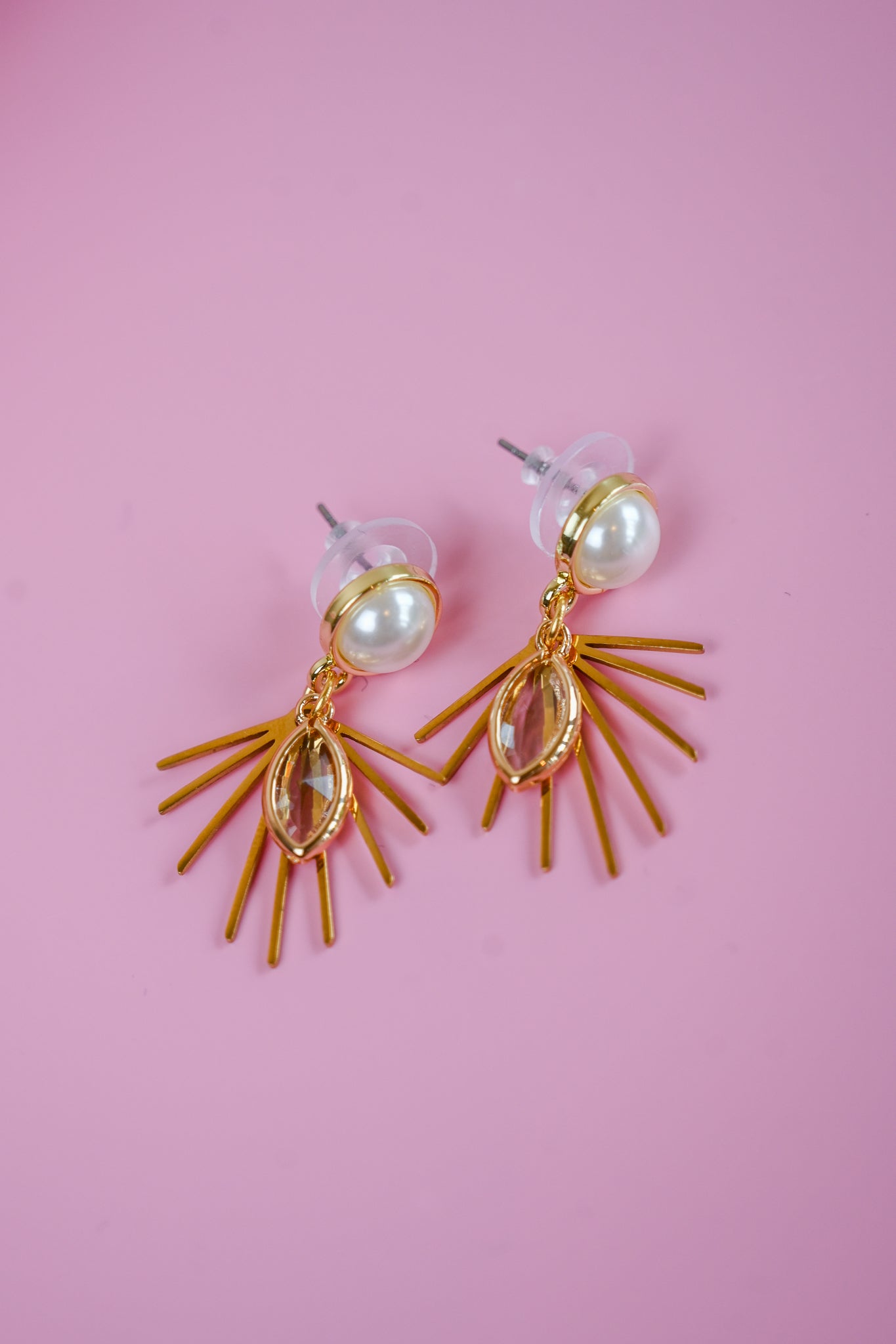 Pearl Sunburst Earrings