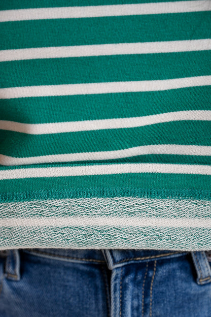 David Avenue Striped Terry Top - Seaside